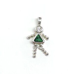 925 Silver Pendant Emerald Green Cz Sterling Silver May Birthstone Girl Pendant